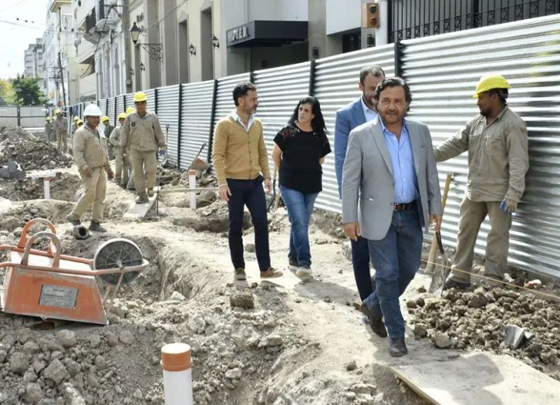 El gobernador Sáenz y el intendente Durand supervisaron obras de revitalización urbana de la ciudad