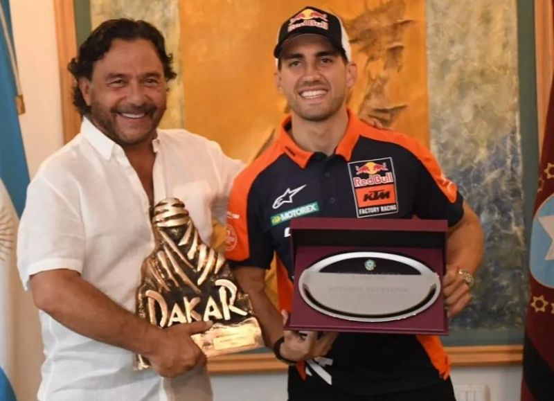 VIDEO | Sáenz recibió a Luciano Benavides, campeón salteño del Dakar 2026
